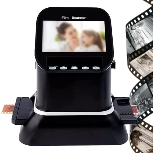 Escáner digital de película y diapositivas con gran pantalla LCD de 4.3 pulgadas,convierte negativos y diapositivas de películas de 35 mm, 135, 120, 126, 127 en imágenes JPEG de 22 megapíxeles