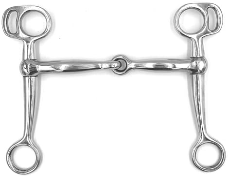 Equine Smile ES0266 Mors Western Tom Thumb Snaffle Mèche en acier inoxydable Épaisseur 12 mm (13,5 cm)