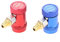 Aupoko R1234yf Schnellkupplungen, hohe/niedrige Seite R1234yf manuelle Koppler, Stecker-Adapter mit 6,35 mm männlichem Anschluss, für Klima-/Kältemittel, Manifold Gauge Set
