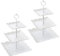 Plastic Cake Stand Party Tableware Party Food Server Display Set Dessert Stand Slate Serving Set (2 Square)