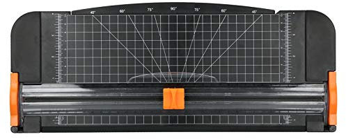 Paper Cutter, A4 Paper Trimmer Scrapbooking Tool with Automatic Security Safeguard and Side Ruler, Supports Up to 12 Sheets of Paper for Craft Paper, Coupon, Label and Cardstock