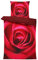 4 teilig Rosen Bettwäsche 135x200 cm Rose Amour rot Bordeaux Wende Mikrofaser
