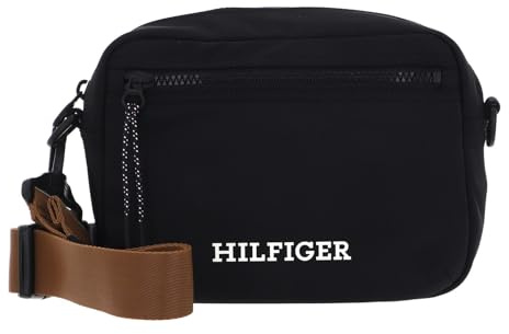 Tommy Hilfiger Herren Umhängetasche Monotype Ew Reporter mit Reißverschluss, Schwarz (Black), Onesize