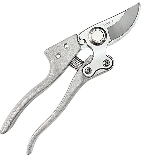 Cesoie da giardino SK5 in acciaio inox, forbici affilate, per potare ramoscelli arbusti e viti, cesoie professionali (MJ007)