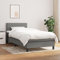 Festnight Polsterbett 100 x 200 cm, Komplett-Set Mit Matratze, Lattenrost, Boxspringbett, Stoff, Dunkelgrau