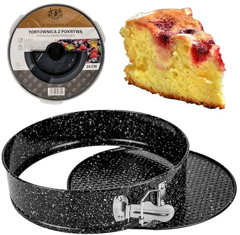 KARL HAUSMANN Rund Springform mit Deckel - Ø 26 cm - Bake & Go – Backform mit Antihaftbeschichtet - Kuchenform mit Hebeboden - Kuchentransportbox - Tortenform - Springformen - Runde Backformen