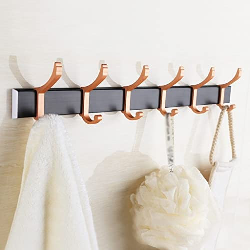 LeGDOr Wandgarderobe Tragender Haken hinter der Tür, starker Klebehaken, Garderoben-Wandhalterung, Wandbehang-Kleiderhaken Kleiderhakenschiene (Farbe: Gold)