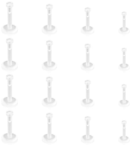 Pretwad 16 piercing per labbra in plastica, 16 g, trasparente, piercing per labbra, in plastica flessibile, 6/8/10/12 mm, piercing per trago, elica