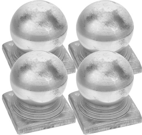 Ipetboom Tapas para Postes de Barandilla Cuadradas de Zinc 4 Piezas 80X80 MM Cubiertas Metálicas Resistentes para Protección y Decoración de Cercas y Columnas Exteriores