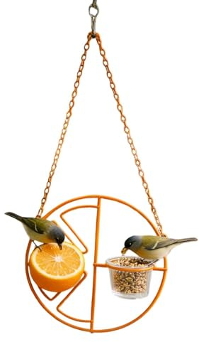 s para Aves Silvestres,con Metálico y Copa - Pequeño para Aves, Suministros para Mascotas | para Cacatúa, Gorrión, Colibrí, Frutas, Jardín, Patio,