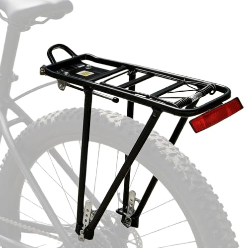 Porte Bagage Vélo Arrière Universel Réglable pour 26–29 Pouces, Transporteur Porte-Bagages en Aluminium, Jusqu’à 75 kg, Vélo Porte Bagage Arrière pour MTB, VTT, Vélo de Route