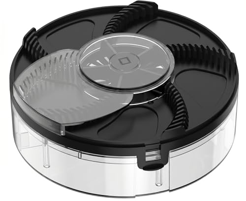 Elektrisk flugfälla, 360° roterande automatisk flugfångare med flyktskyddad design, tyst USB-driven inomhus/kommersiell fälla – svart