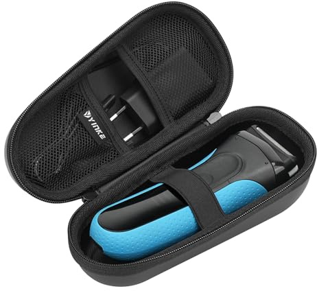 Yinke Tasche Etui für Braun Series 3/5/7/9 Rasierer Herren Elektrorasierer & Trimmer 51-M4500cs, 3040s, 71-B1200s, 9517s,extra Platz für Scherkopf und EasyClick Aufsatz, Hart Reise Tragen Hülle