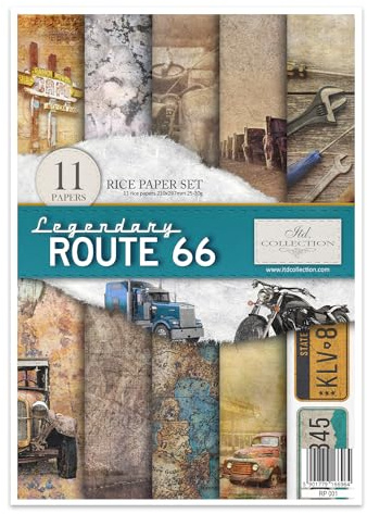 ITD Collection – Rispapper kreativt set, A4, Decoupage-rispapper, servetteknik, valbar i olika färger, 29,7 x 21 cm (RP001- HS code 48021000)