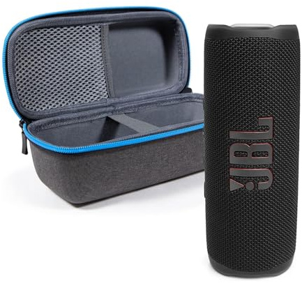 JBL Flip 6 (Black) + Bundle with divvi! Protective Hardshell Case