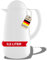 MARKUTEC Mini-Clip Thermoskanne – 0,5 Liter – Weiß – Schraubverschluss – Hochwertiger Glaseinsatz – Ideal für Tee & Kaffee