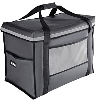 Vogue Heißes Kaltes Essen zum Mitnehmen Große Thermisch Isolierte Faltbare Lieferung Catering Tasche | Grau | 540 x 360 x 430mm | FR226
