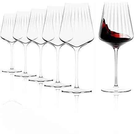 Stölzle Lausitz Bordeauxgläser Symphony 6er Set 645 ml – Elegante Weingläser ideal für Bordeaux – Rotweingläser aus Kristallglas für maximale Aromaentfaltung – Spülmaschinengeeignet & stoßfest
