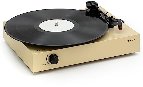 Tocadiscos de Vinilo Vintage, Incluye Altavoces con Sistema Estéreo para Musica, Tocadiscos de Vinilo para Casa, Reproductor Vinilo Retro, Potente Sistema Sonido AUX, Gira Discos Portátil