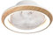 DUPI Ventilador Plafon de Techo con Luz Led GIRATORIO, función oscilante 360º. 6 Velocidades, color de luz regulable. Mando a distancia. (Haya)