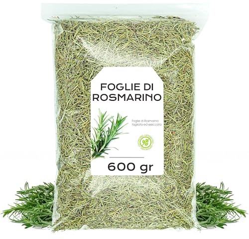 Romarin Séché 600 g - Feuilles Coupées pour Infusion ou Cuisine - Qualité Alimentaire - Thé en Vrac