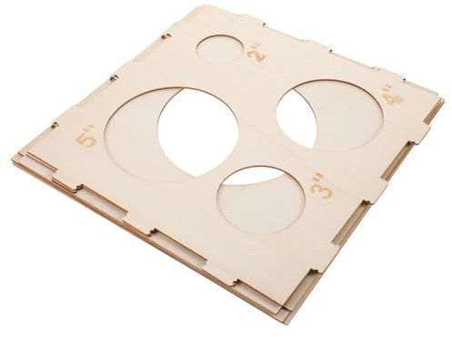 CVUTOVO 9 Fori Scatola Misuratrice per Palloncini con Aperture, Strumento per Decorazioni di Compleanno e Matrimoni, Misurazione di Palloni e Oggetti Sferici Alta Precisione e Versatilità