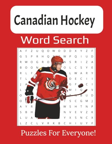 Canadian Hockey Word Search Puzzle Book: Large Print for Kids, Teens, and Adults — Teams, Players, Tournaments, and More! | 8.5 x 11 inches, 112 pages |