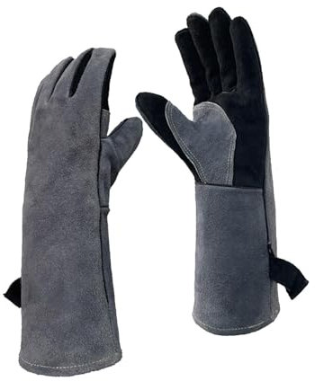 Jiuvaso Guanti Da Saldatura Resistenti Al Calore, per Lavoro E Giardinaggio