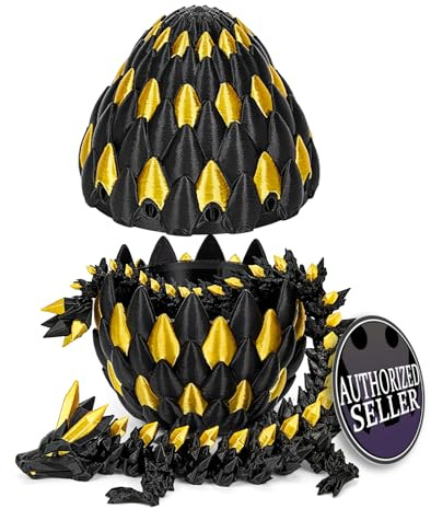 TBOLINE 3D Printed Dragon Eggs, 3-D Dragon Eggs with Articulated Dragons Toys Inside for Kids