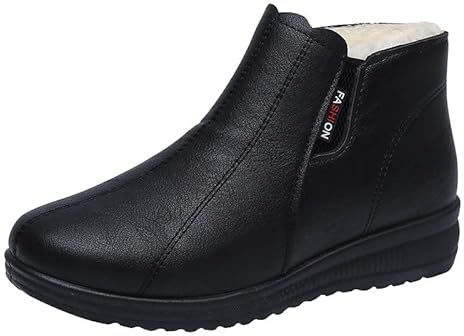 Generisch Zapatos ortopédicos botas para mujer zapatillas deportivas de invierno botines cómodos antideslizantes zapatos de invierno ligeros botas cortas slip on botas anchas botas de invierno cortas