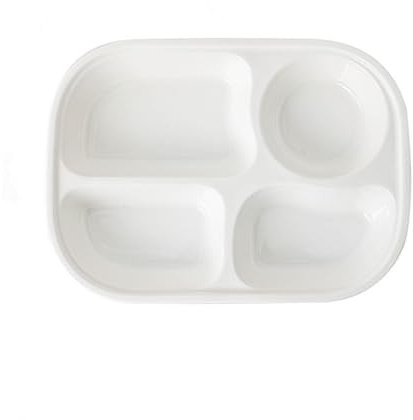 OnePine Healthy Eating tallrik keramik, 28 cm tallrik med sektioner porslin, mellanmålstallrik diet middagstallrik med 4 fack, portionskontrollplattor för vuxna viktminskning