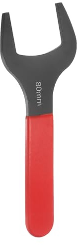 QUARKZMAN 80mm Llave Universal de Boca Fija Simple, 15 Grados Ángulo Llave Métrica Plana U Cabeza Mango Rojo Acero Carbono para Reparación Automotriz Muebles Ensamblaje Construcción Hogar