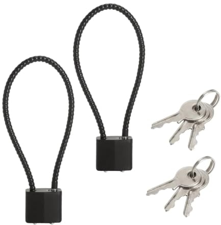 2 Unidades de Candado con Llaves, Candado de Cable, Candado de Aleación de Acero