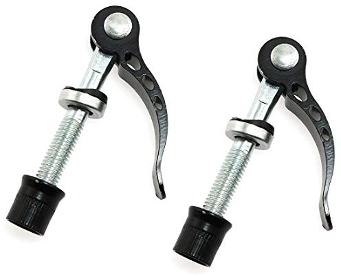 DZS Elec 2pcs M8x65 Black Bike Seat Clamp Seat Post Quick Release Saddle Parts for Folding Bicycle Mountain Bike