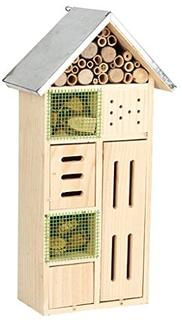 PIAOLING Casa de Insectos de Madera para el hogar, hábitat de Insectos beneficiosos, Hotel de Insectos, jardín de Hotel de Insectos para Abejas, Mariposas, Mariquitas