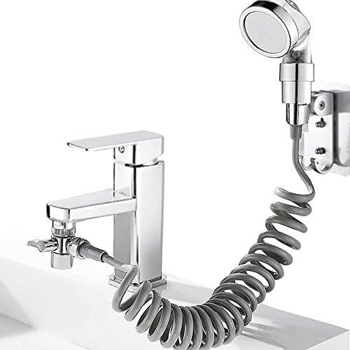 Kit Doccetta per Lavandino con Attacco Universale Doccetta da Bidet Bagno e Lavello da Cucina, Soffione Utilizzabile per Frutta e Verdura, Lavaggio di Capelli e Animali Domestici