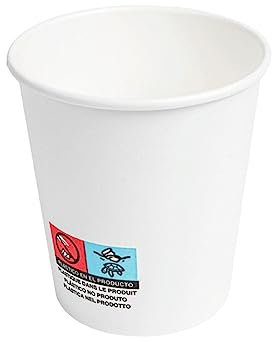 Générique 1000 gobelets en carton blanc 24 cl - Qualité professionnelle - pour boissons chaudes et froides 8oz
