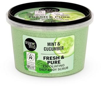 Organic Shop Exfoliante corporal fresco y puro de menta y pepino de 250 ml