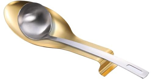 Poggiapiedi per piano cottura, portacucchiaio in acciaio inox - Poggiapiedi cucchiaio - Riposo utensili di grandi dimensioni in acciaio inox accessori da cucina moderni p