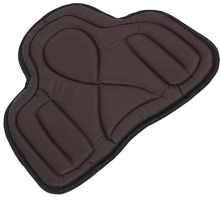 Bnineteenteam Western Sadel Pad Horite Riding Pad Equestrian Sadel Premium Pu Leather Breatble Stötdämpande Tjockad Design för Förbättrad Komfort (Brun