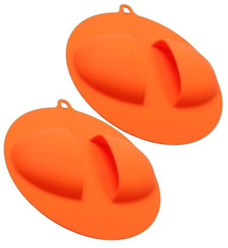 Confezione da 2 guanti da barbecue in silicone per grigliare all'aperto, cottura con impugnatura antiscivolo, guanti da cucina in silicone lavabili in lavastoviglie