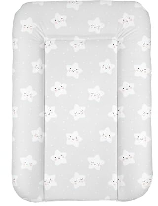 Matelas à langer 50x70 cm gris à étoiles – imperméable & facile à nettoyer, doux pour nouveau-né – coussin à langer pour table à langer – matelas de change bébé