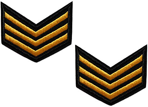 topt mili lot 2 ecusson Militaire USA Sergent aviateur thermocollant 5,5x4,5cm Grade patche Badge