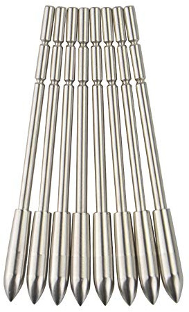 SHARROW 24pcs Punta di Freccia Inserto Broadhead 120 Grains Bullet Points Acciaio Inossidabile per ID 3.2mm Freccia in Carbonio