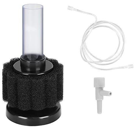 AQUANEAT Mini Aquarium Sponge Filter, Quiet Fish Tank Bio Foam Filter, with Airline Tubing, up to 2Gal