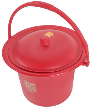 LALAFINA Urinoir Portable Avec Couvercle Spittoon Adulte Émaillé Seau De Nuit Pour Maison Pot De Chambre Pratique Et Décoratif Pour Camping Et Urgences