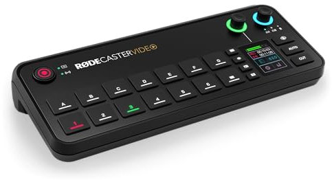 RØDE RØDECaster Video - Conmutador de vídeo profesional e interfaz de audio - Multi-cámara, 6 x entradas de vídeo (HDMI y USB), 1080p60, Escenas de múltiples fuentes