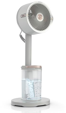 Shark FlexBreeze Pro Mist Indoor/Outdoor Fan with Misting System, Wired or Cordless, Up to 24 Hour Battery, Oscillating, White, FA302WH