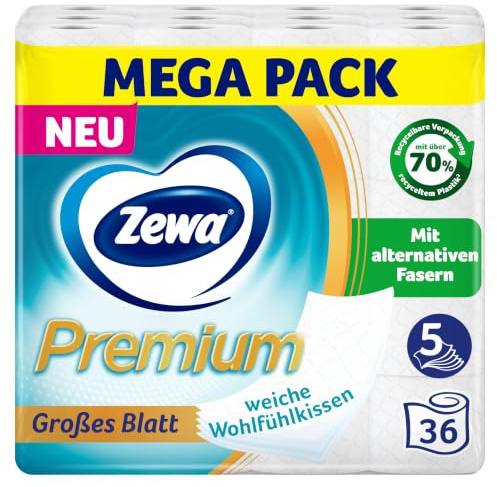 ZEWA Premium toalettpapper, 6 x 6 (36) rullar á 110 ark 5 lager