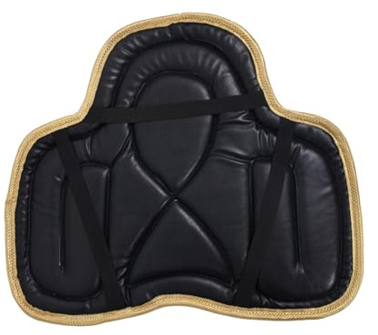 JISADER Cojín de Silla de Montar para Caballo, Transpirable, con Correa de fijación, para clásica, 55 x 45 cm, Negro